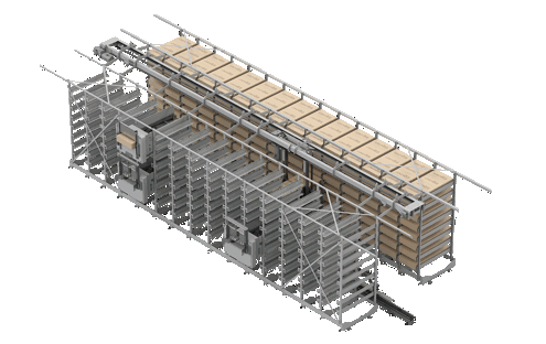 Crate And Box Buffer System CS3015 - buffer system for production