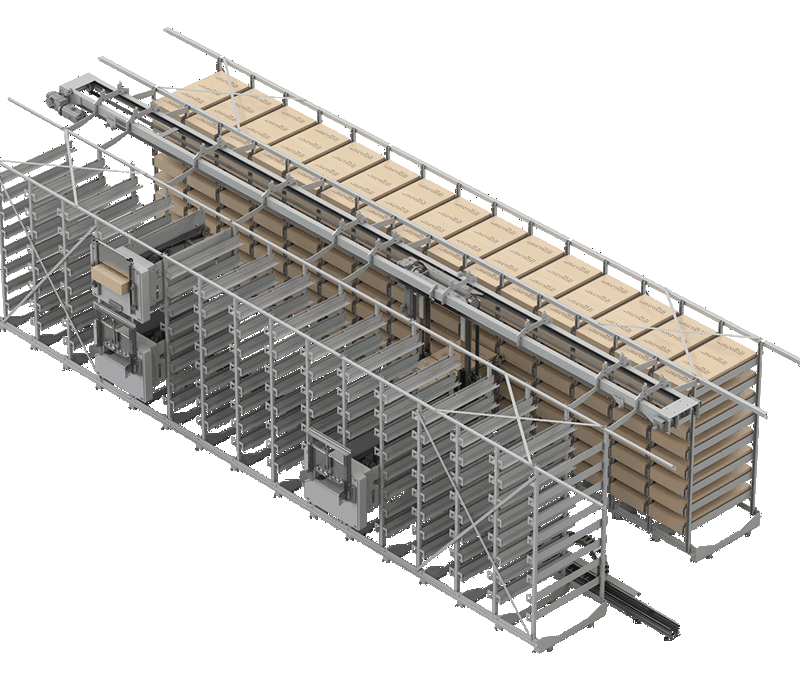 Buffering and Sorting, Crate Handling Automation, Carsoe