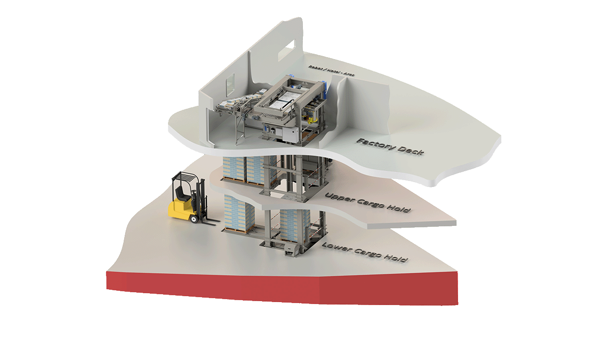 Carsoe Palletizer With Integrated Elevator CS4001